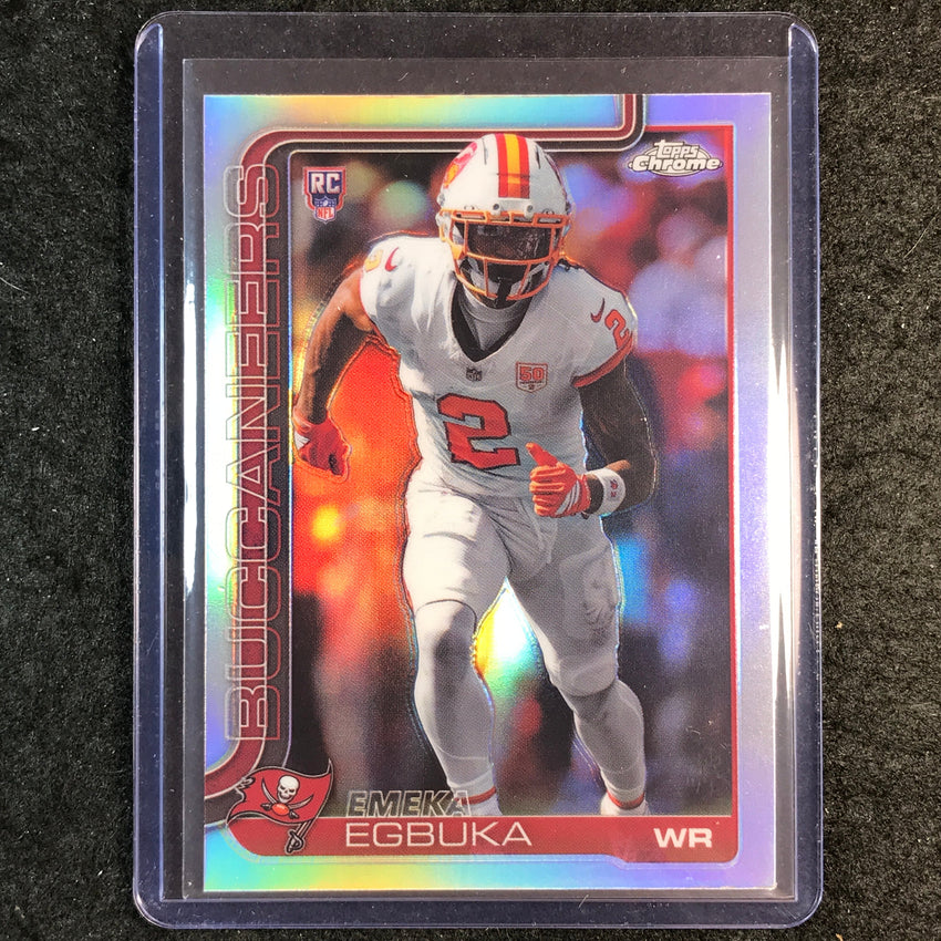 2025 Topps Chrome Football EMEKA EGBUKA Rookie Base Refractor #312