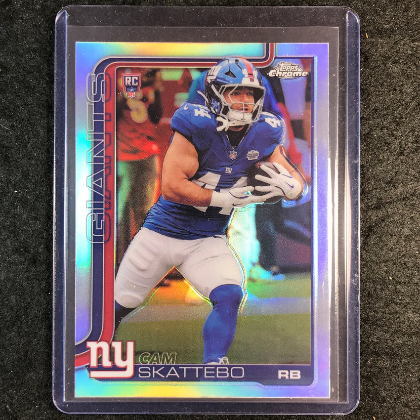 2025 Topps Chrome Football CAM SKATTEBO Rookie Base Refractor #331