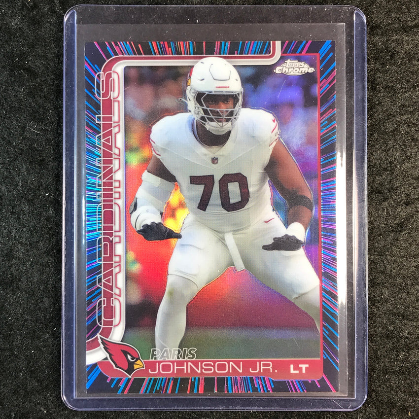 2025 Topps Chrome Football PARIS JOHNSON JR. Neon Pulse SP #3