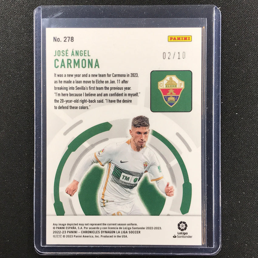 2022-23 Chronicles La Liga Jose Angel Carmona Dynagon Rookie Gold Prizm 2/10