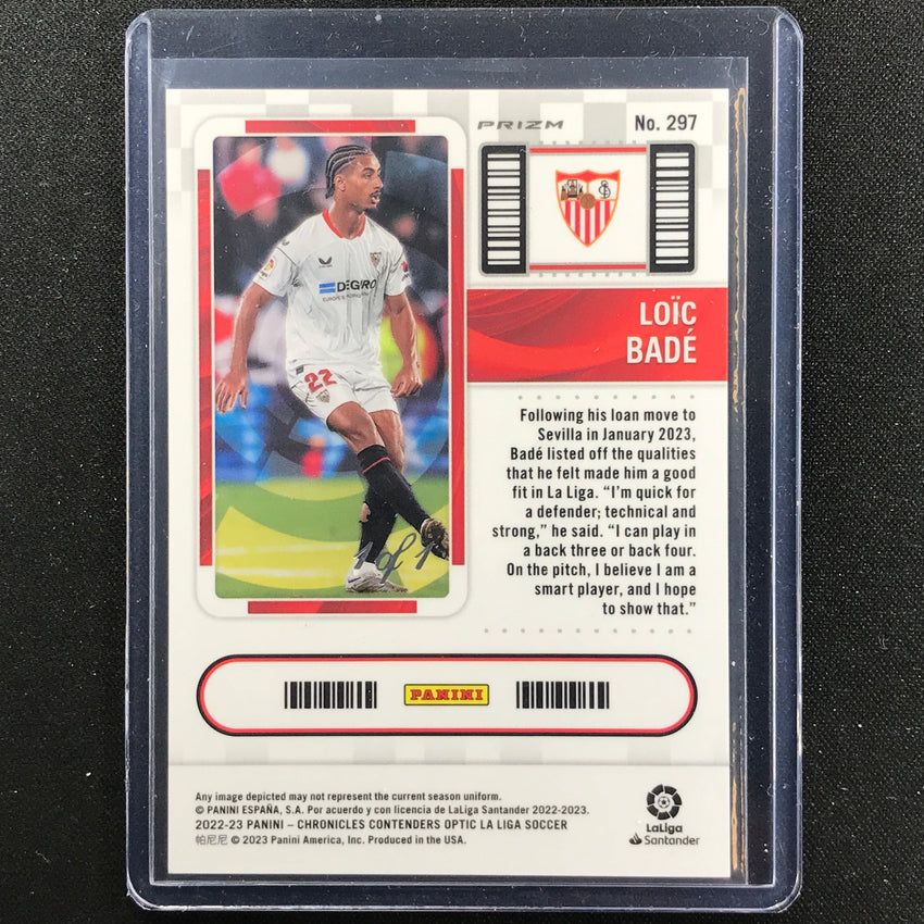 2022-23 Chronicles La Liga Loic Bade Contenders Optic Rookie Ticket Black 1/1