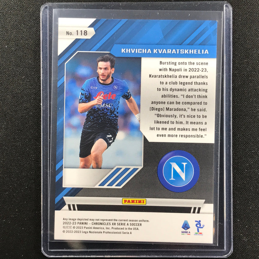 2022-23 Chronicles Serie A Khvicha Kvaratskhelia Xr Rookie Blue 14/49