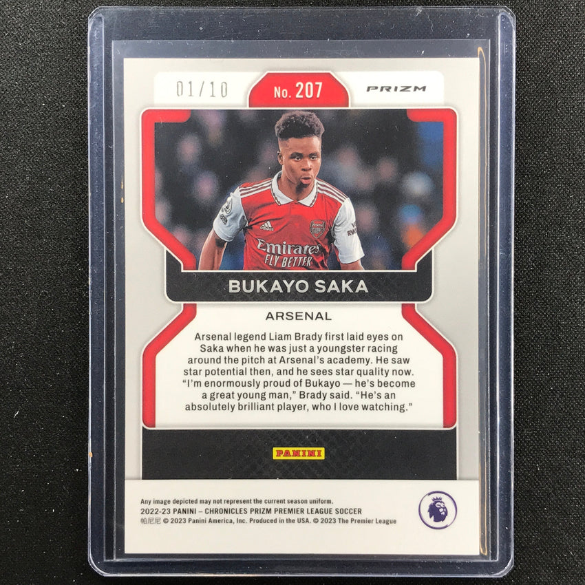 2022-23 Chronicles Epl Bukayo Saka Prizm Gold 1/10