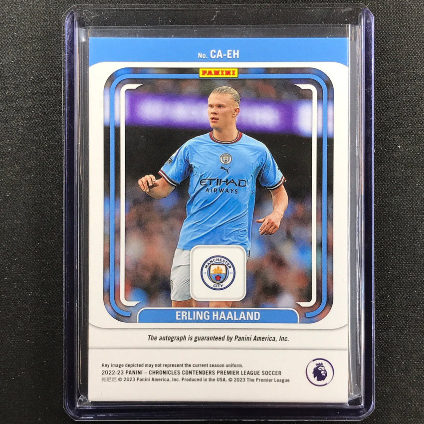 2022-23 Chronicles Epl Erling Haaland Contenders Auto Gold 6/10-Cherry Collectables