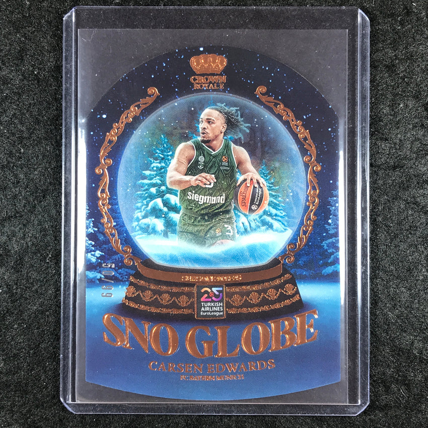 2024-25 Crown Royale EuroLeague CARSEN EDWARDS Sno Globe Bronze 50/99 #19