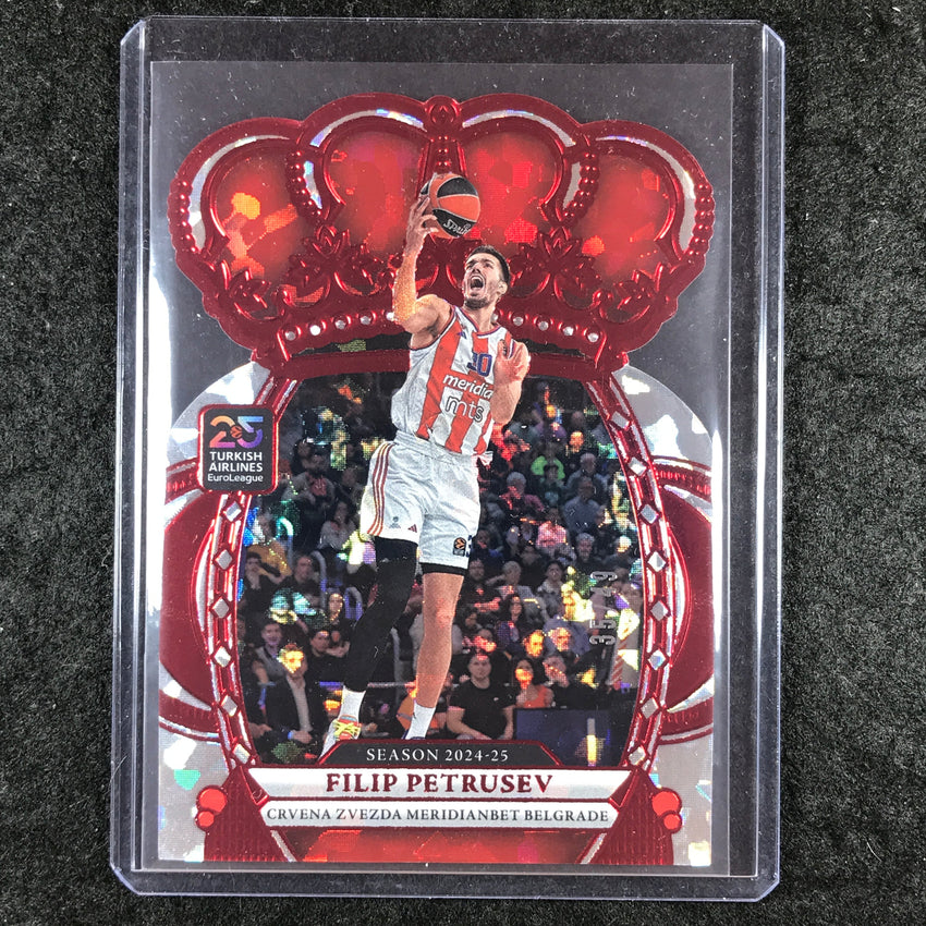2024-25 Crown Royale EuroLeague FILIP PETRUSEV Base Crystal Red 35/49 #11