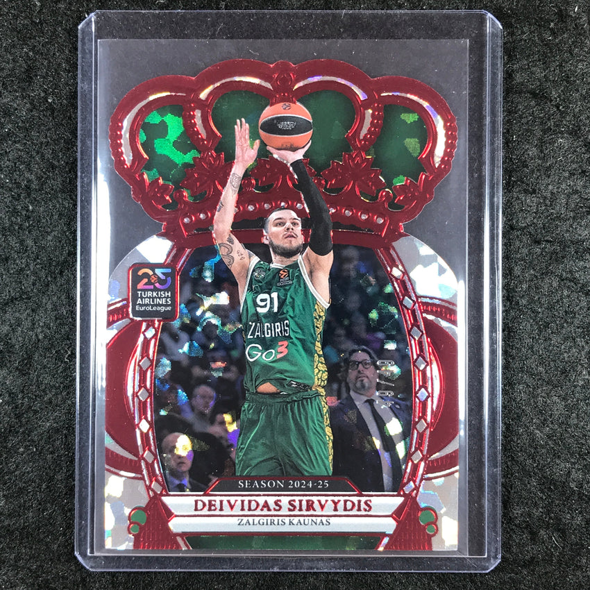 2024-25 Crown Royale EuroLeague DEIVIDAS SIRVYDIS Base Crystal Red 49/49 #42