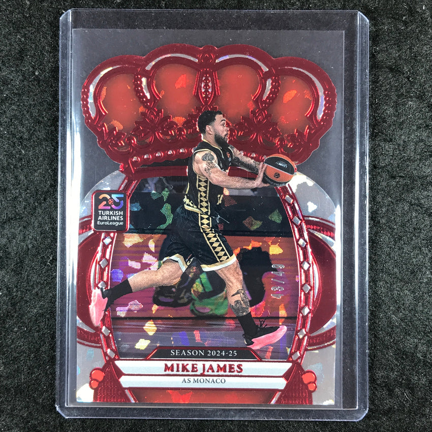 2024-25 Crown Royale EuroLeague MIKE JAMES Base Crystal Red 43/49 #69