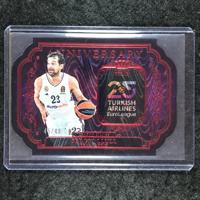 2024-25 Crown Royale EuroLeague SERGIO LLULL 25th Anniversary Red 45/49 #2