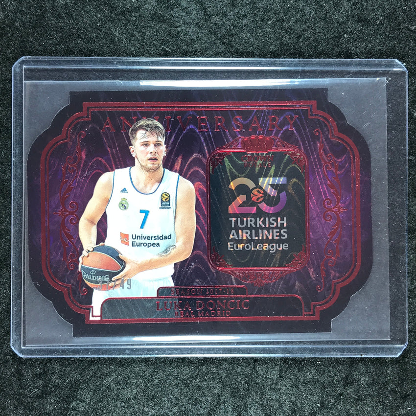 2024-25 Crown Royale EuroLeague LUKA DONCIC 25th Anniversary Red 37/49 #14