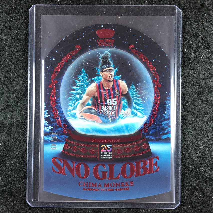 2024-25 Crown Royale EuroLeague CHIMA MONEKE Sno Globe Red 49/49 #24