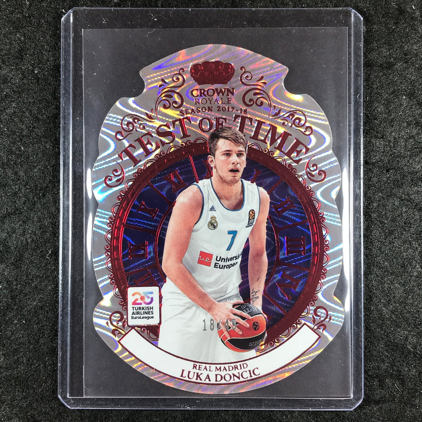 2024-25 Crown Royale EuroLeague LUKA DONCIC Test of Time Red 18/49 #7