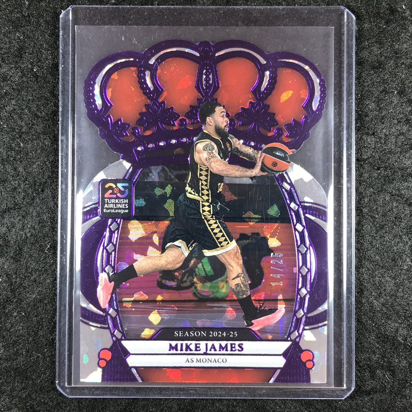 2024-25 Crown Royale EuroLeague MIKE JAMES Base Crystal Purple 14/25 #69