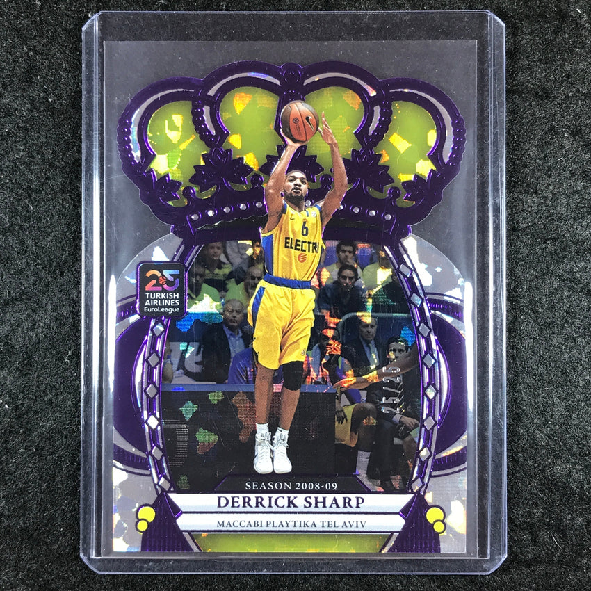 2024-25 Crown Royale EuroLeague DERRICK SHARP Base Crystal Purple 25/25 #85