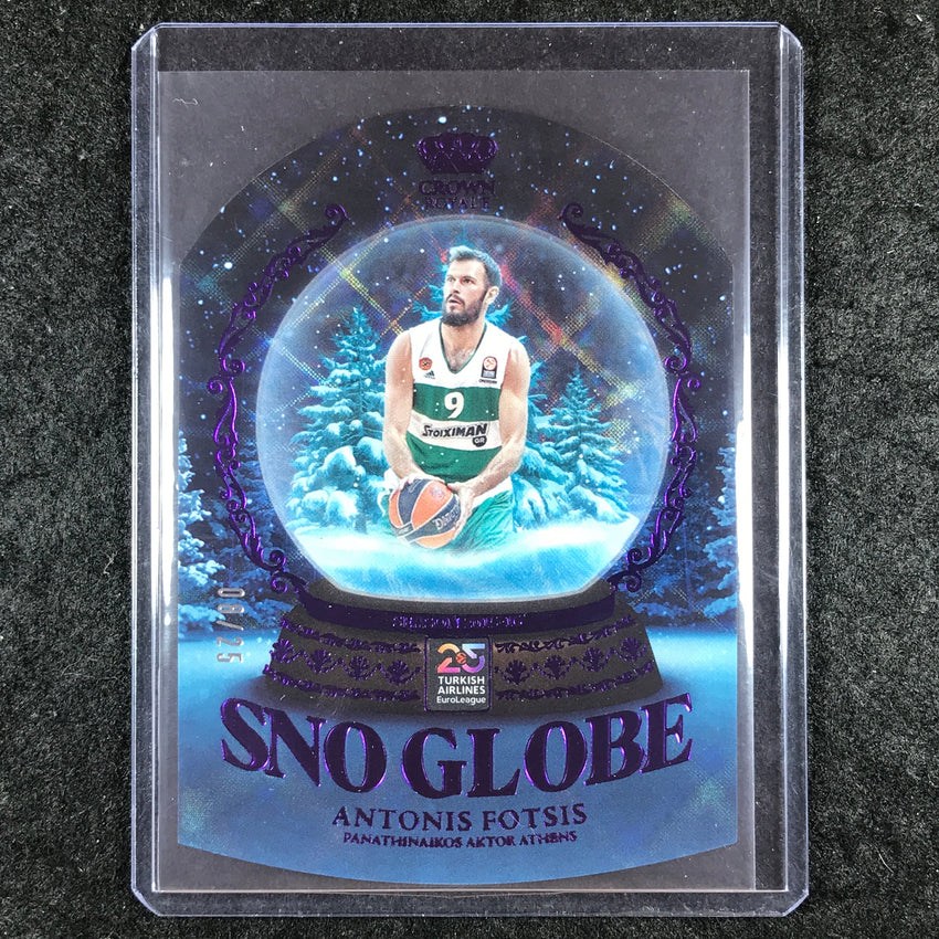 2024-25 Crown Royale EuroLeague ANTONIS FOTSIS Sno Globe Purple 8/25 #18