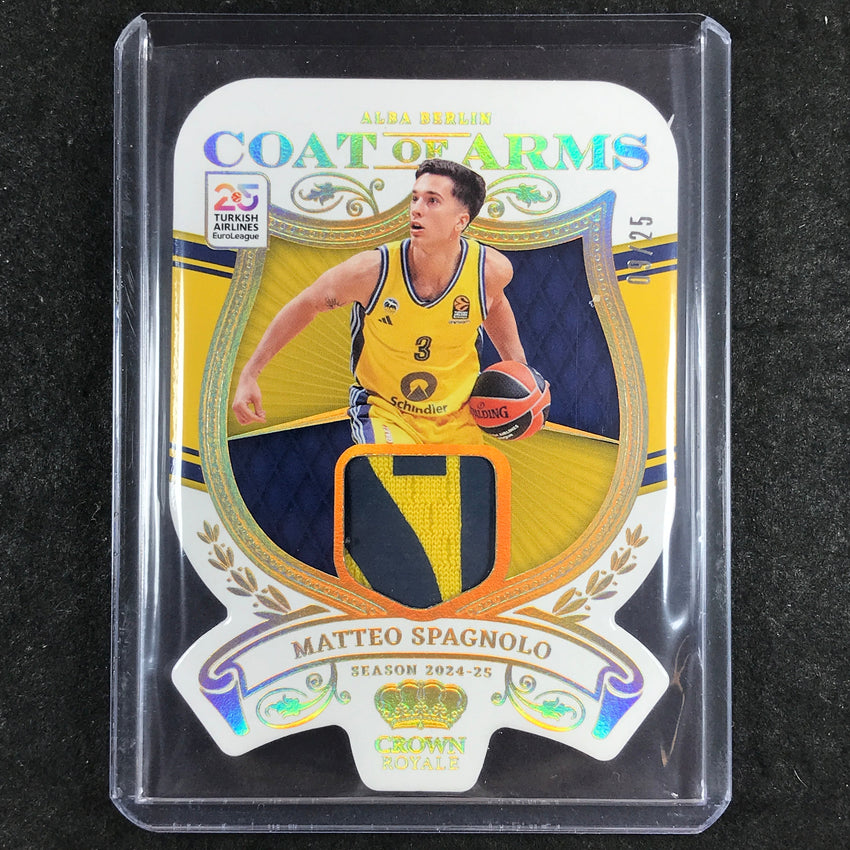2024-25 Crown Royale EuroLeague MATTEO SPAGNOLO Coat of Arms Patch Prime 9/25