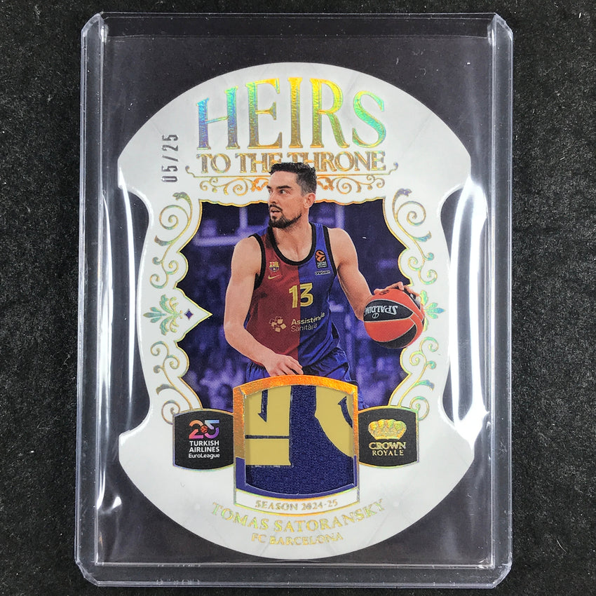 2024-25 Crown Royale EuroLeague TOMAS SATORANSKY Heirs to the Throne Patch 5/25