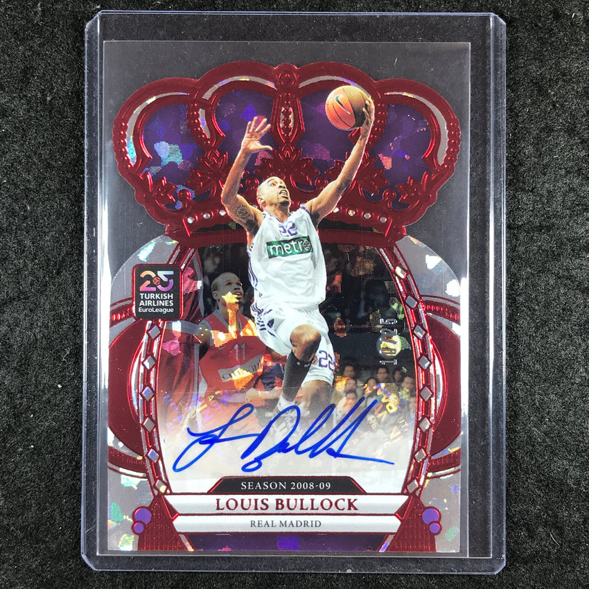 2024-25 Crown Royale EuroLeague LOUIS BULLOCK Crown Autographs Red 10/25