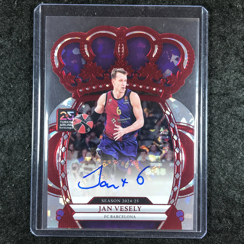 2024-25 Crown Royale EuroLeague JAN VESELY Crown Autographs Red 10/25