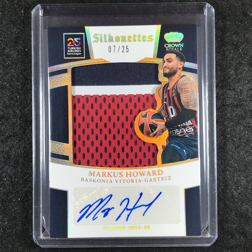 2024-25 Crown Royale EuroLeague MARKUS HOWARD Silhouettes Prime Patch Auto 7/25