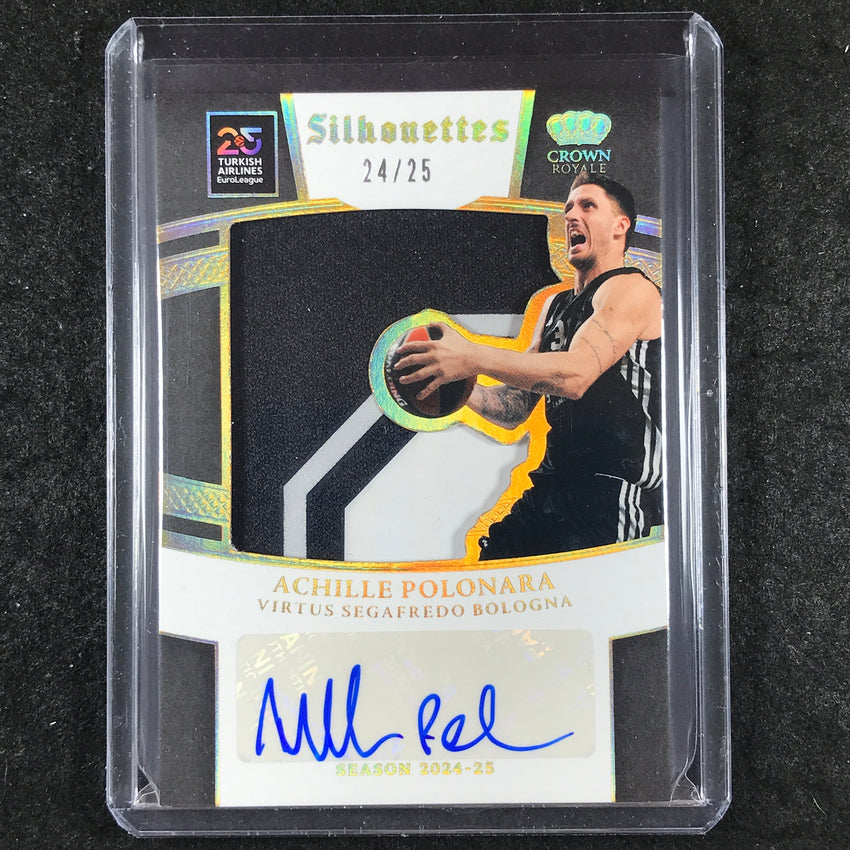 2024-25 Crown Royale EuroLeague ACHILLE POLONARA Silhouettes Patch Auto 24/25