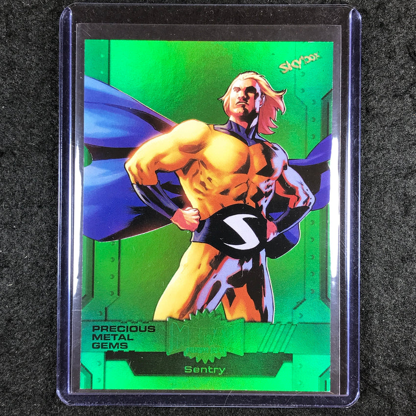 2024 Marvel Metal Universe Avengers SENTRY Precious Metal Gems Green 1/10 #137