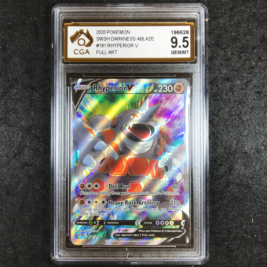 CGA 9.5 Rhyperior V - 181/089 - Full Art Darkness Ablaze 628