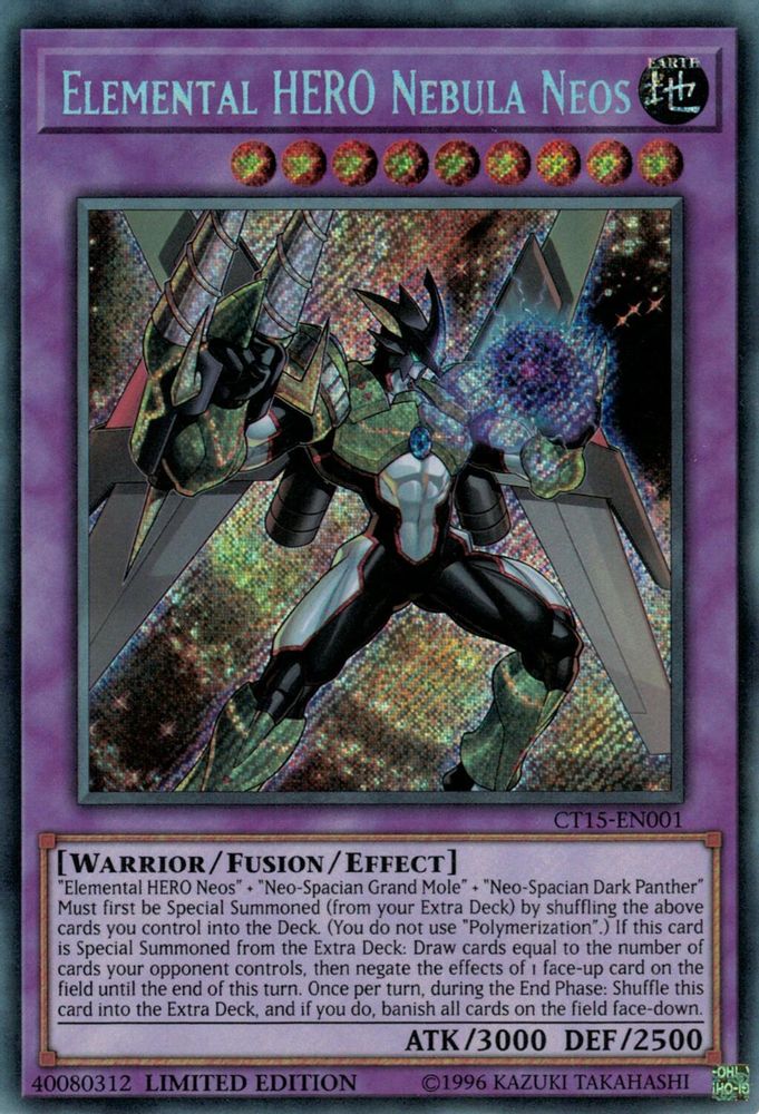 Elemental HERO Nebula Neos - (CT15-EN001) - Secret Rare  Limited