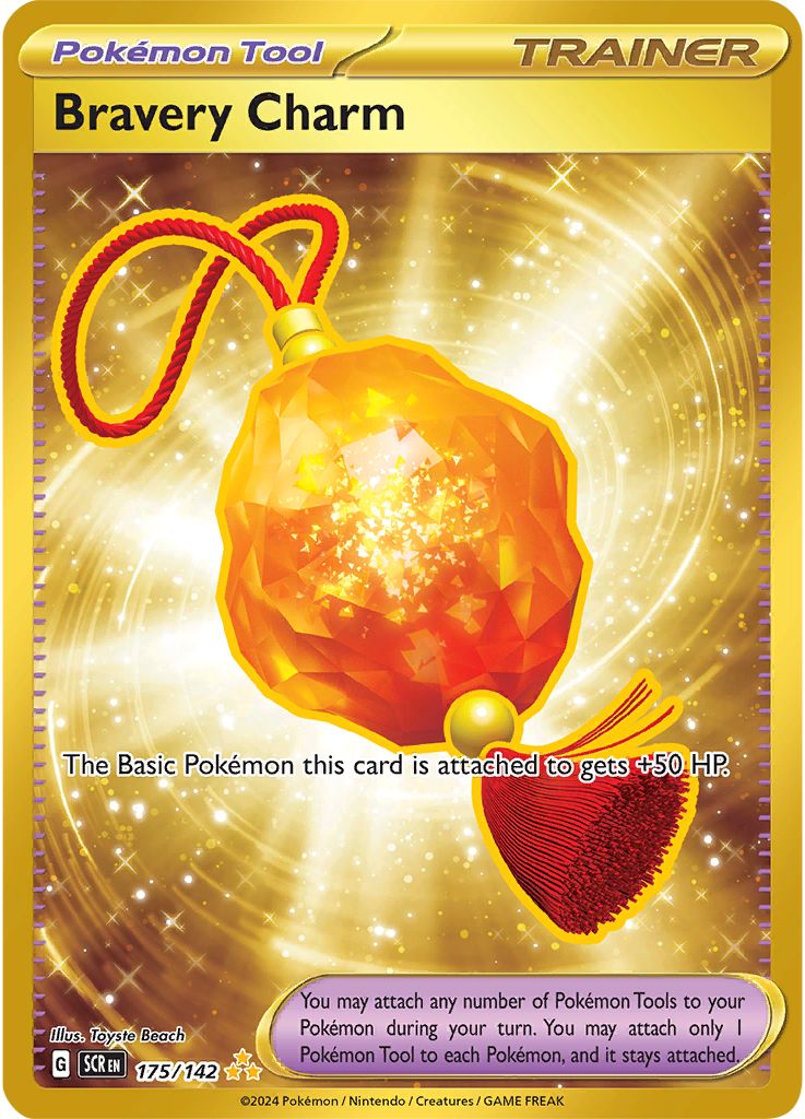 175/142 - Bravery Charm - Secret Rare (Hyper) Stellar Crown