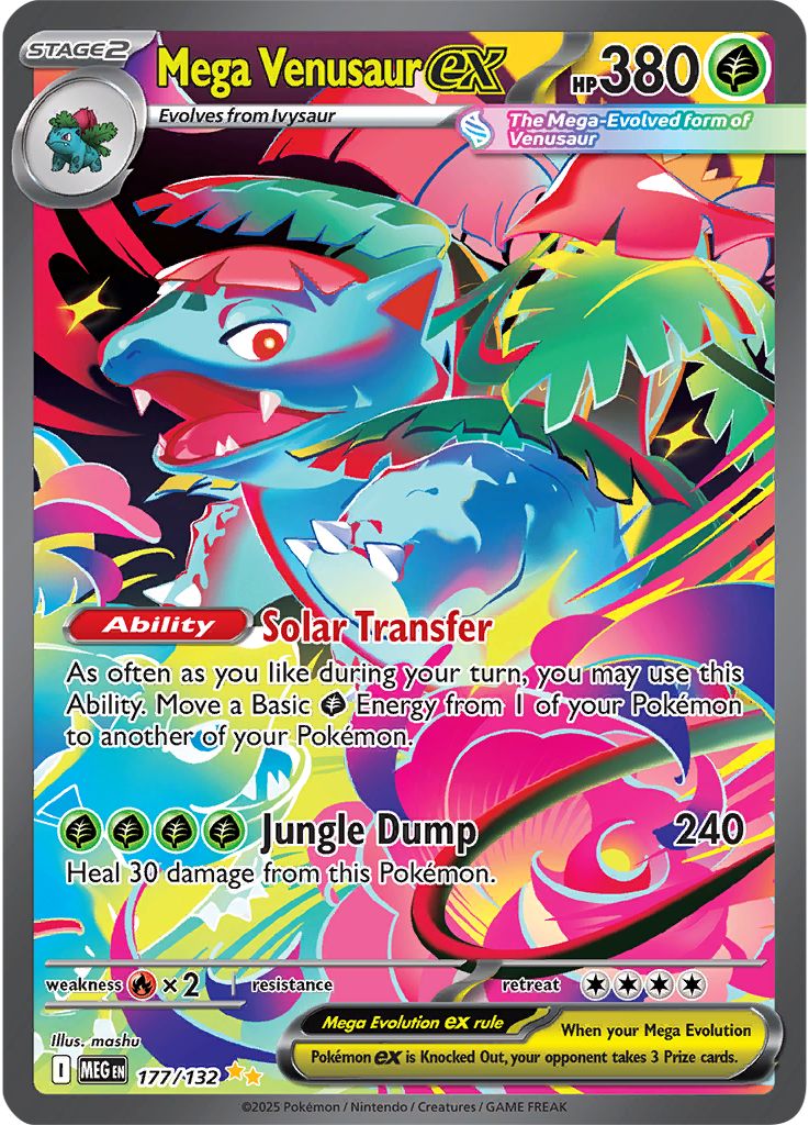 Mega Venusaur ex - [  177/132 ] - Special Illustration Rare - Pokemon ME01 Mega Evolution