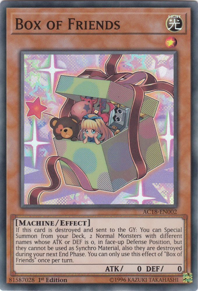 Box of Friends - (AC18-EN002) - Super Rare  1st Edition