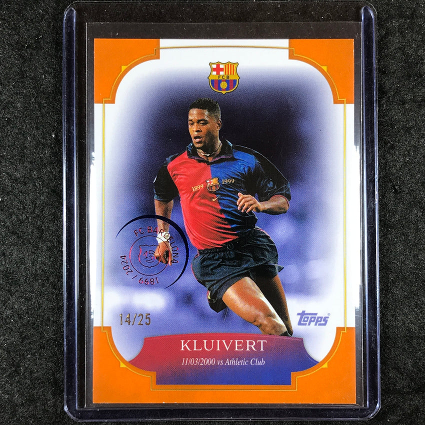 2024-25 Topps Barcelona 125th PATRICK KLUIVERT Forever Moments Orange 14/25 #12