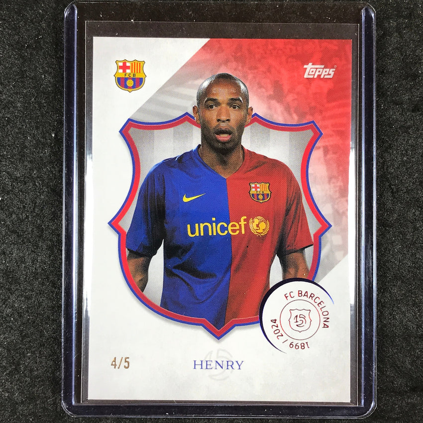 2024-25 Topps Barcelona 125th Anniversary THIERRY HENRY Legacy Red 4/5 #48