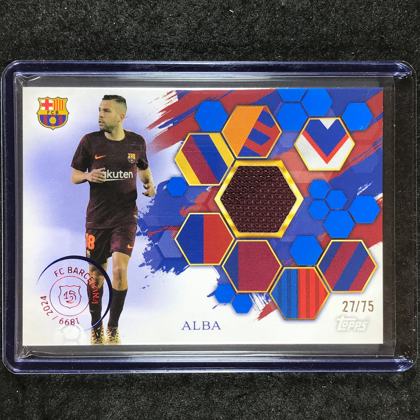 2024-25 Topps Barcelona 125th JORDI ALBA Camp Nou Jersey Relic Blue 27/75