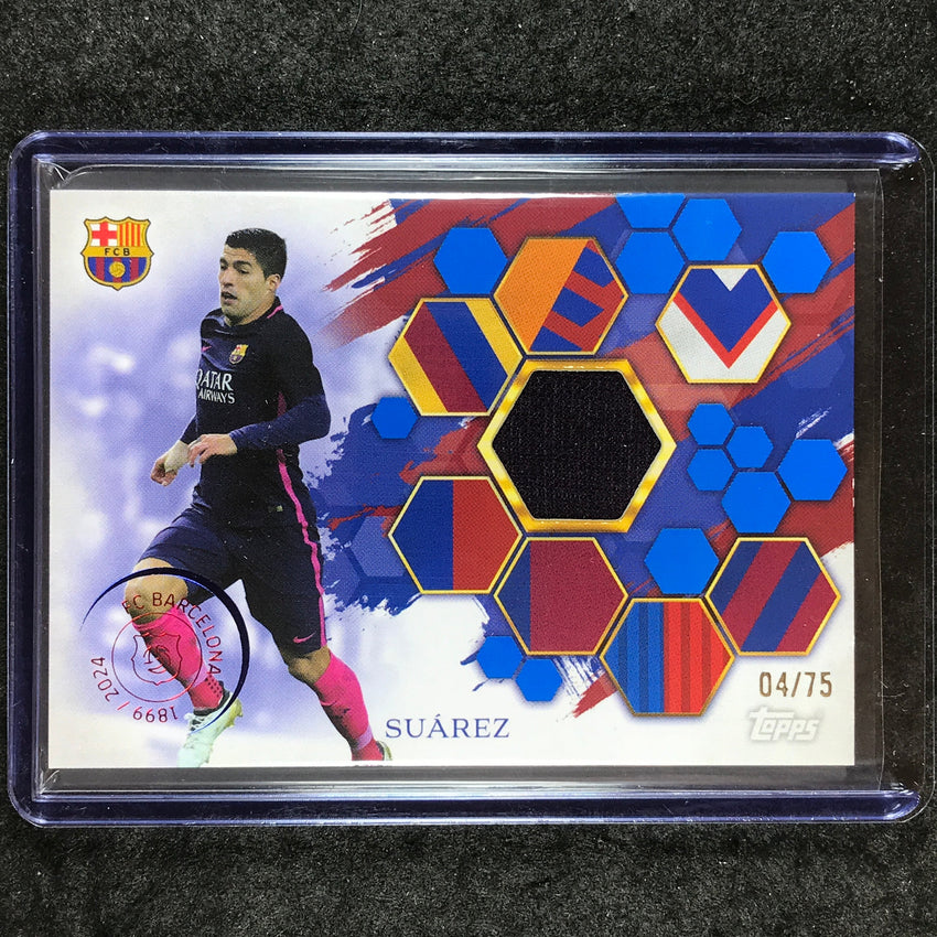 2024-25 Topps Barcelona 125th LUIS SUAREZ Camp Nou Jersey Relic Blue 4/75