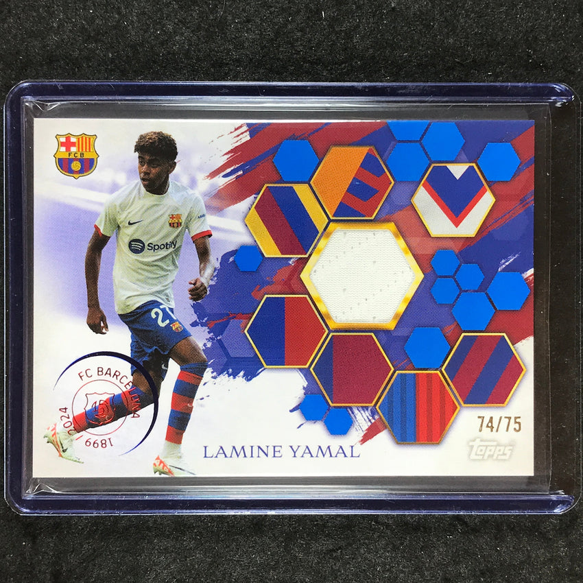 2024-25 Topps Barcelona 125th LAMINE YAMAL Camp Nou Jersey Relic Blue 74/75