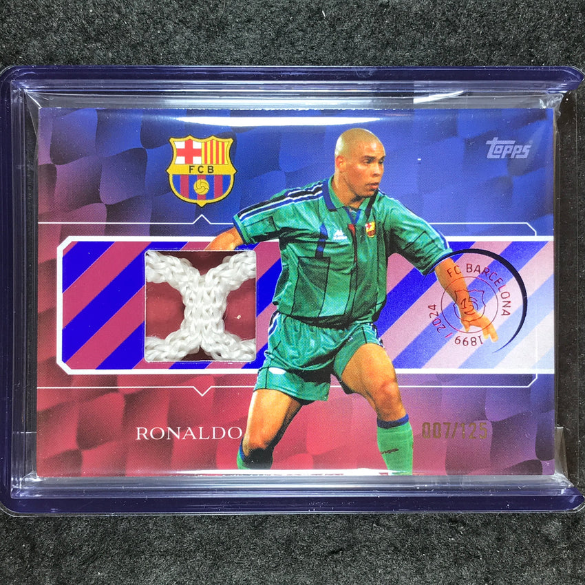 2024-25 Topps Barcelona 125th Anniversary RONALDO Camp Nou Net Relic 7/125