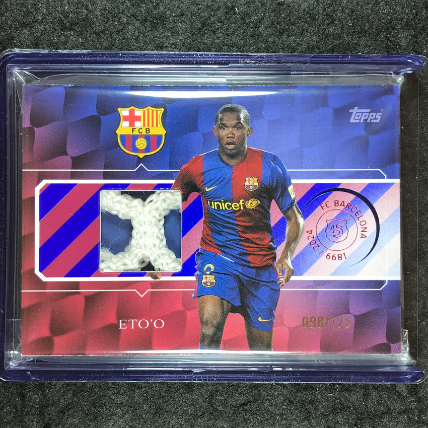 2024-25 Topps Barcelona 125th Anniversary SAMUEL ETO'O Camp Nou Net Relic 98/125