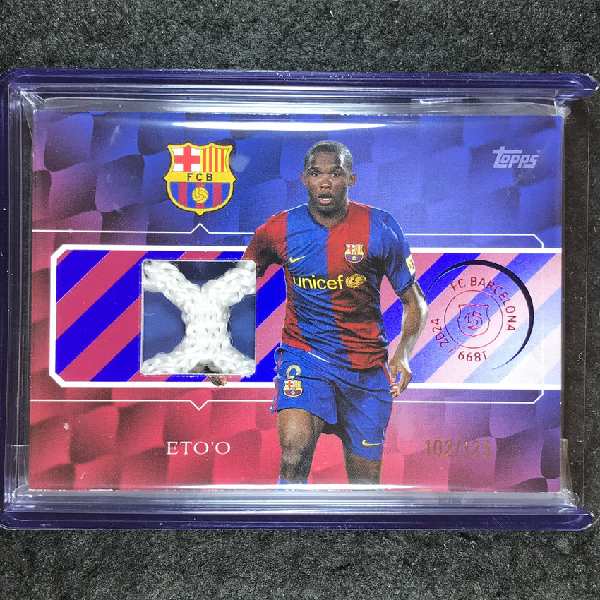2024-25 Topps Barcelona 125th SAMUEL ETO'O Camp Nou Net Relic 102/125