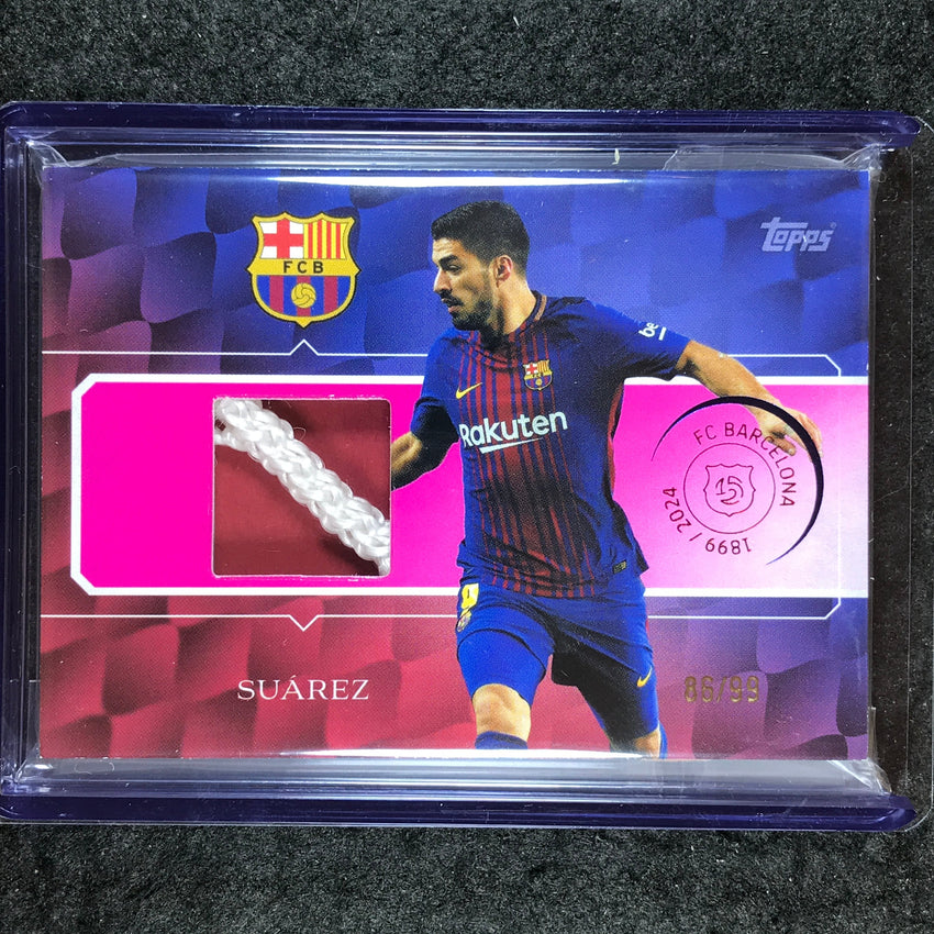 2024-25 Topps Barcelona 125th LUIS SUAREZ Camp Nou Net Relic Pink 86/99