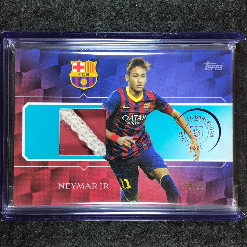 2024-25 Topps Barcelona 125th NEYMAR JR. Camp Nou Net Relic Aqua 38/50