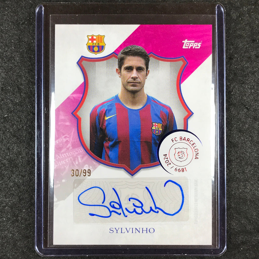 2024-25 Topps Barcelona 125th Anniversary SYLVINHO 125 Legacy Auto Pink 30/99