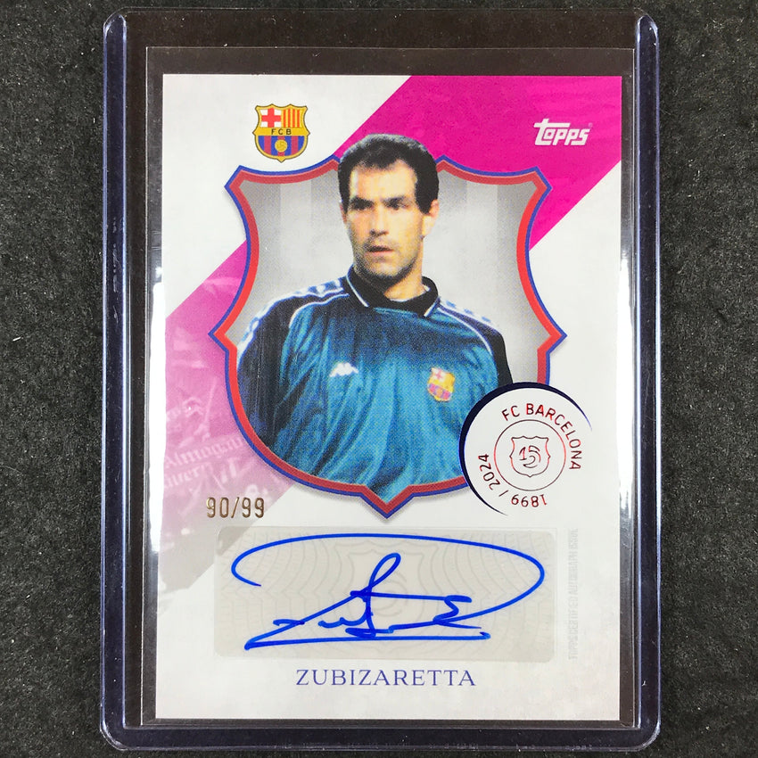 2024-25 Topps Barcelona 125th ANDONI ZUBIZARETTA 125 Legacy Auto Pink 90/99