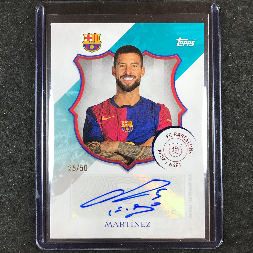 2024-25 Topps Barcelona 125th INIGO MARTINEZ 125 Legacy Auto Aqua 25/50