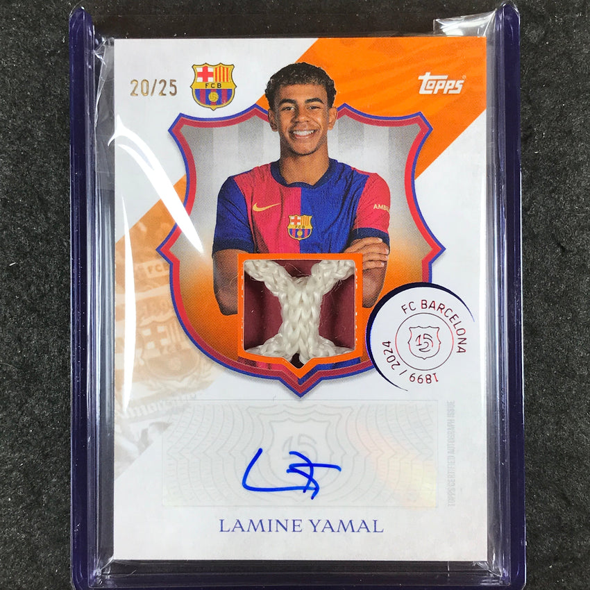 2024-25 Topps Barcelona 125th LAMINE YAMAL 125 Legacy Auto Relic Orange 20/25