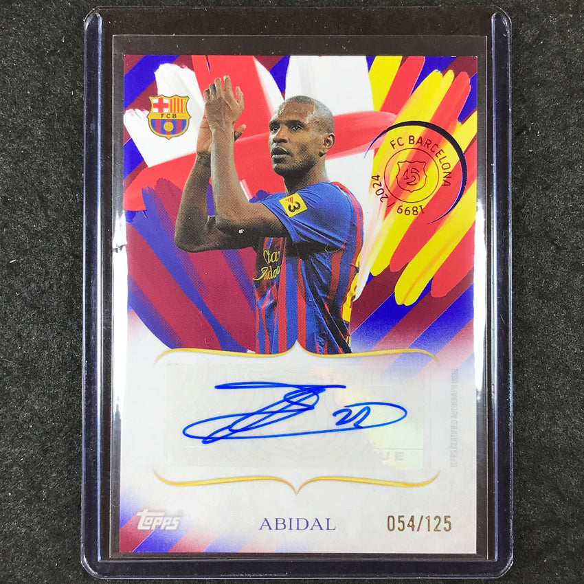 2024-25 Topps Barcelona 125th Anniversary ERIC ABIDAL Legacy Lines Auto 54/125