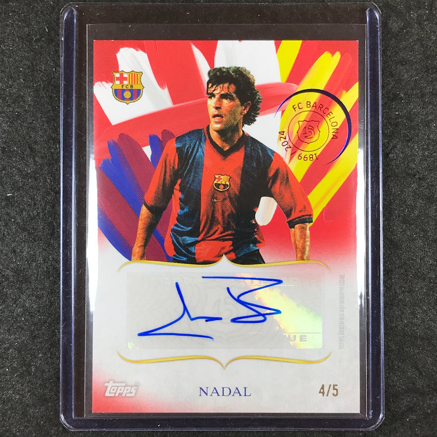2024-25 Topps Barcelona 125th MIGUEL ANGEL NADAL Legacy Lines Auto Red 4/5