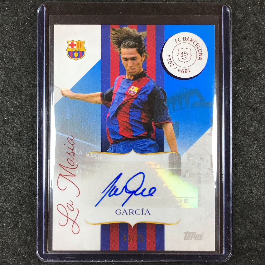 2024-25 Topps Barcelona 125th LUIS GARCIA La Masia Foundations Auto Blue 43/75