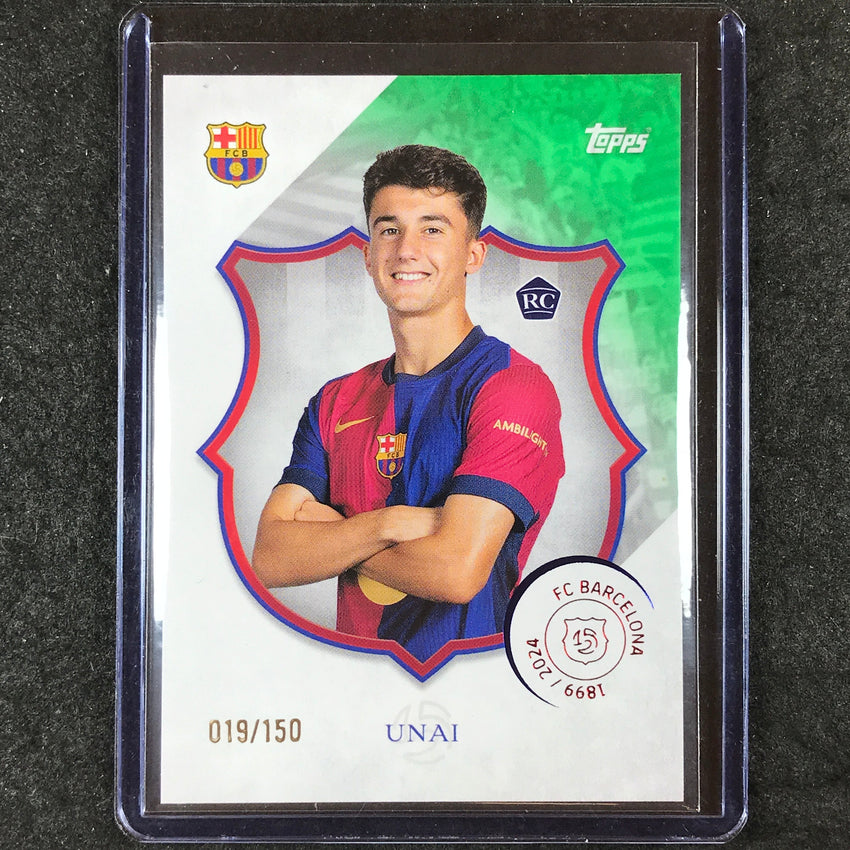 2024-25 Topps Barcelona 125th UNAI HERNANDEZ Rookie Legacy Green 19/150 #7