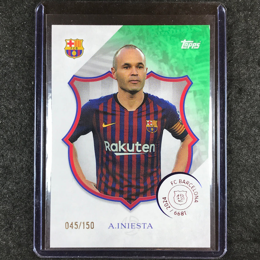 2024-25 Topps Barcelona 125th Anniversary ANDRES INIESTA Legacy Green 45/150 #35